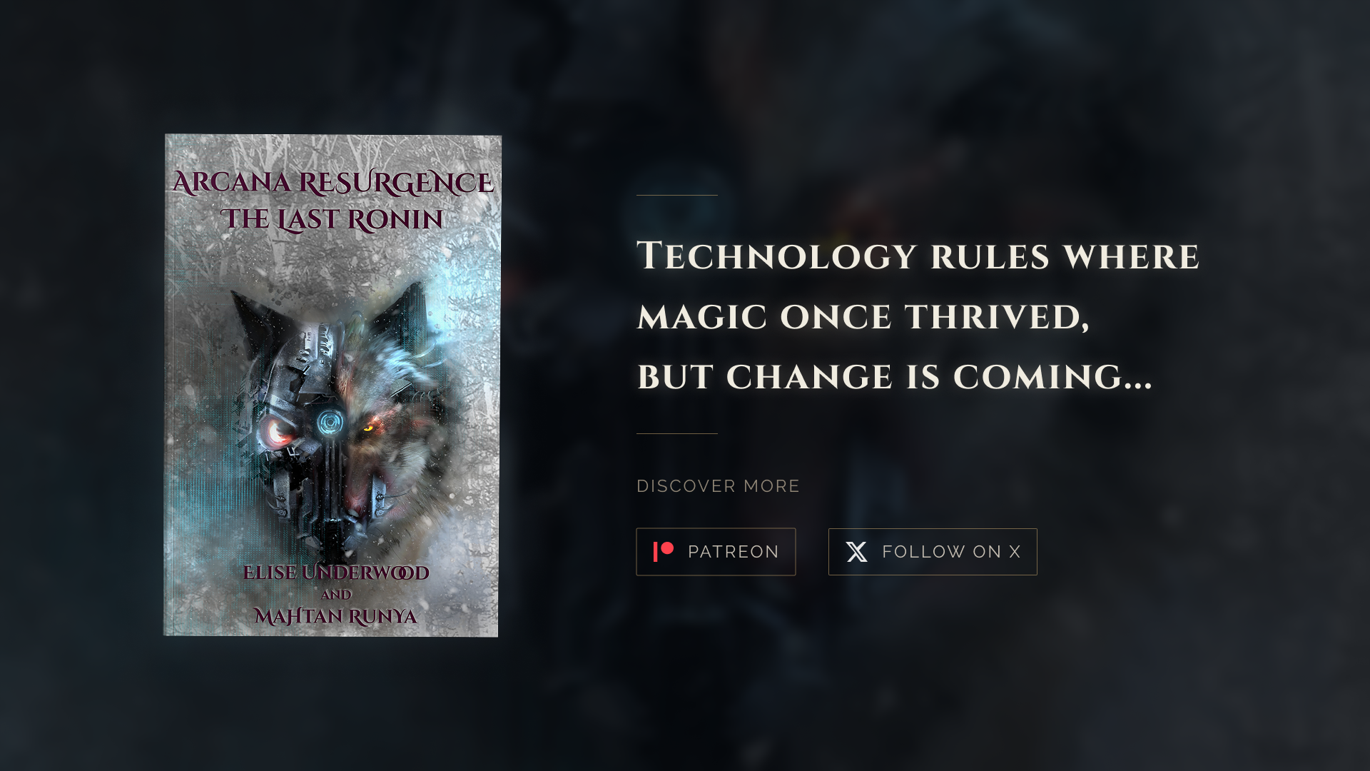 book banner for Arcana Resurgence by Mahtan Runya